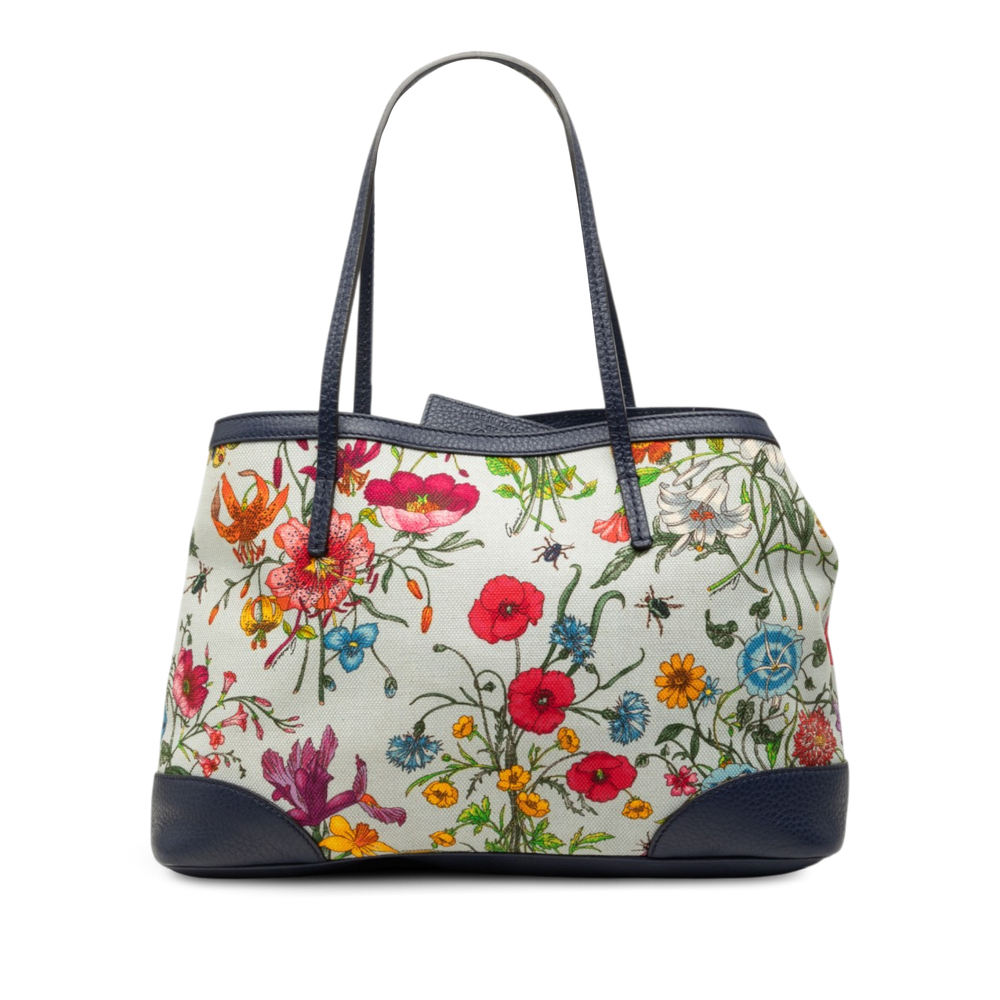 Pre-Loved Gucci Medium Canvas Flora Tote